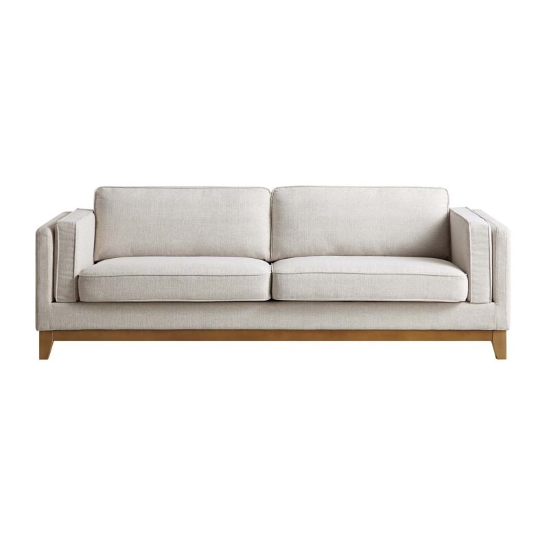 Dipley Oatmeal Fabric Sofa, 3-Seater - Image 4
