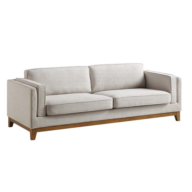 Dipley Oatmeal Fabric Sofa, 3-Seater - Image 5