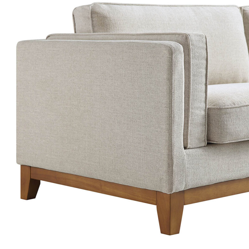 Dipley Oatmeal Fabric Sofa, 3-Seater - Image 10