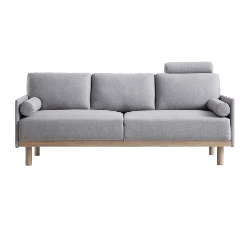 Timber Grey Marl Fabric Sofa, 3-Seater - Image 4