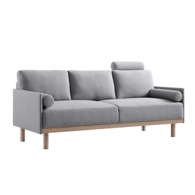 Timber Grey Marl Fabric Sofa, 3-Seater - Image 5