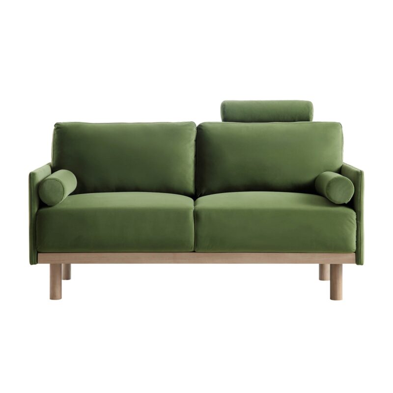 Timber Fern Green Velvet Sofa, 2-Seater - Image 4