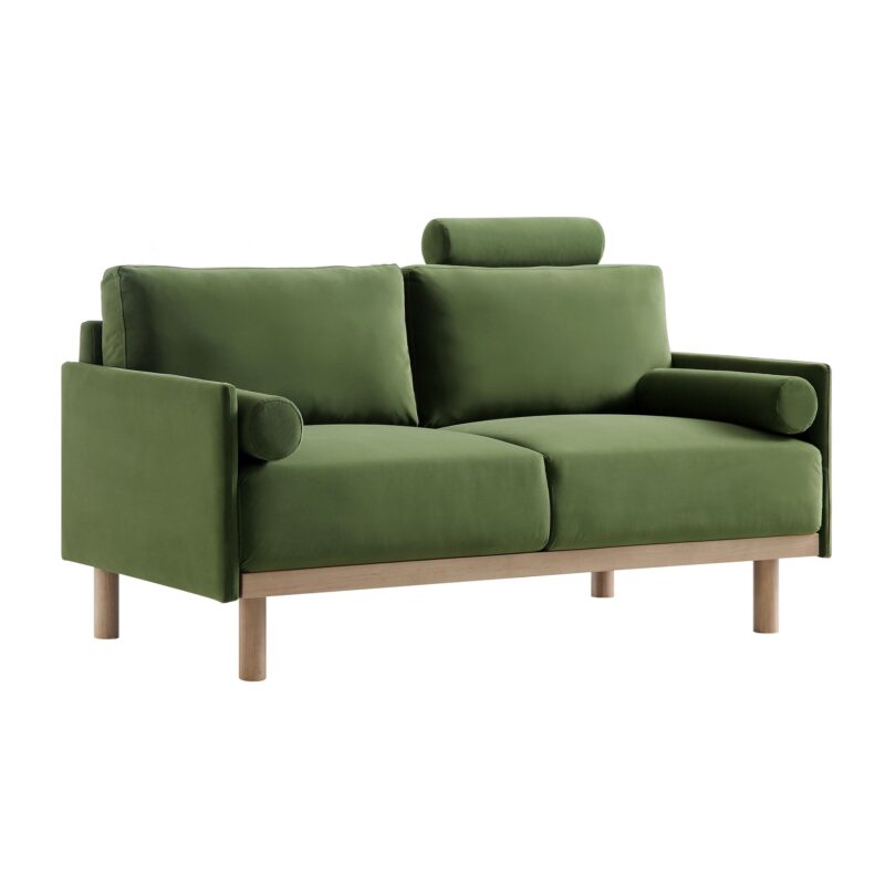 Timber Fern Green Velvet Sofa, 2-Seater - Image 5