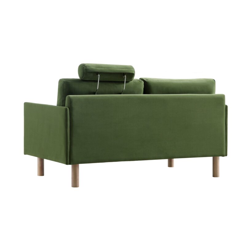 Timber Fern Green Velvet Sofa, 2-Seater - Image 10