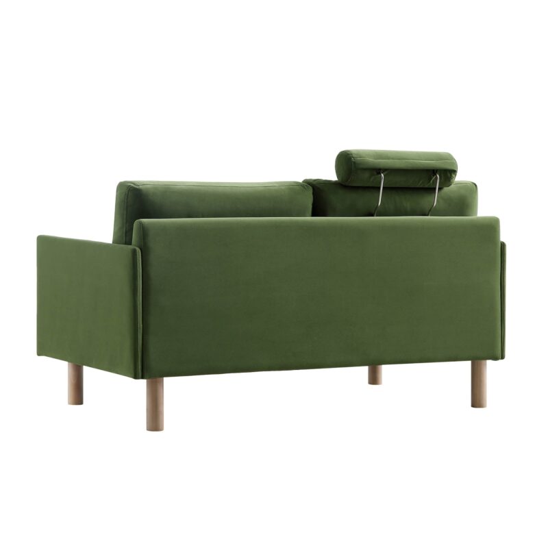 Timber Fern Green Velvet Sofa, 2-Seater - Image 11