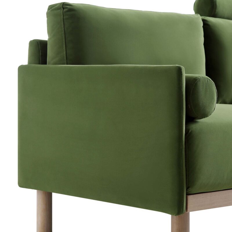 Timber Fern Green Velvet Sofa, 2-Seater - Image 12