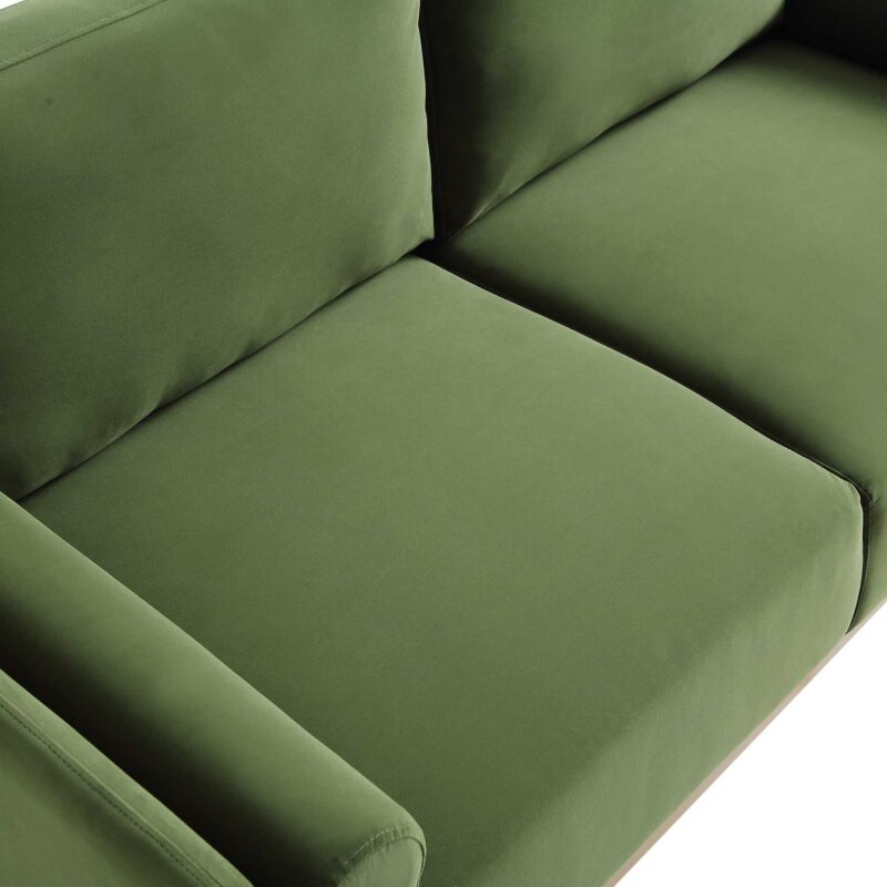 Timber Fern Green Velvet Sofa, 2-Seater - Image 13