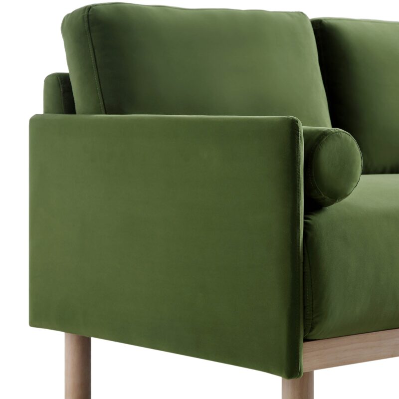 Timber Fern Green Velvet Sofa, 3-Seater - Image 13