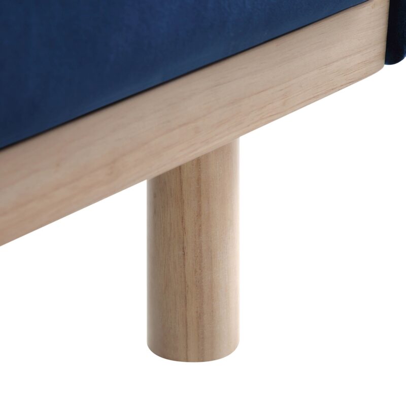 Timber Navy Blue Velvet Sofa, 3-Seater - Image 13