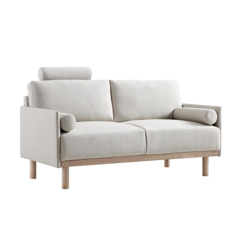 Timber Oatmeal Fabric Sofa, 2-Seater - Image 7
