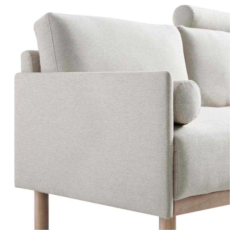 Timber Oatmeal Fabric Sofa, 2-Seater - Image 11