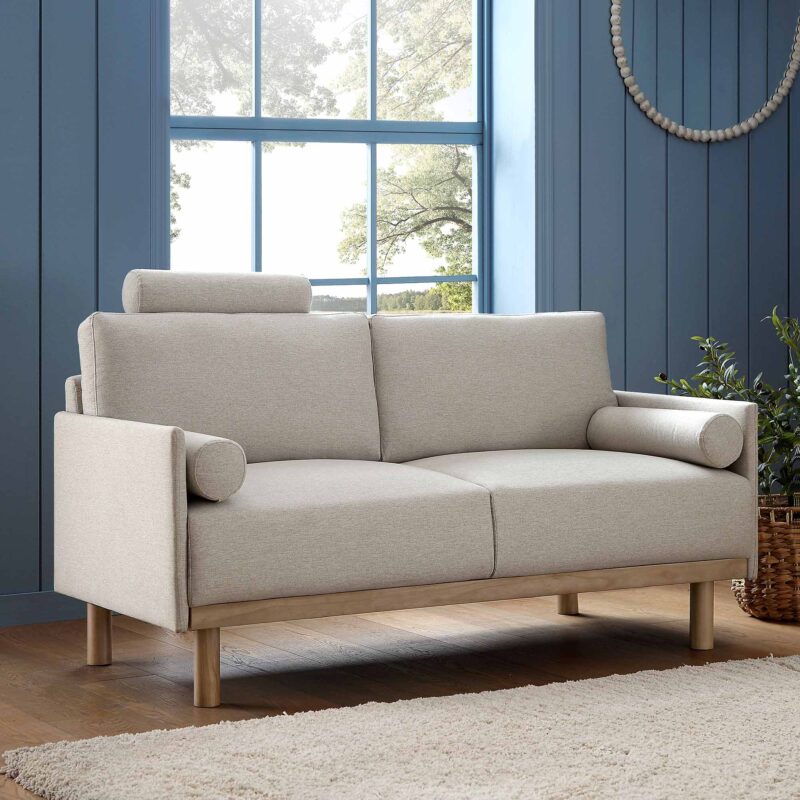 Timber Oatmeal Fabric Sofa, 2-Seater - Image 2
