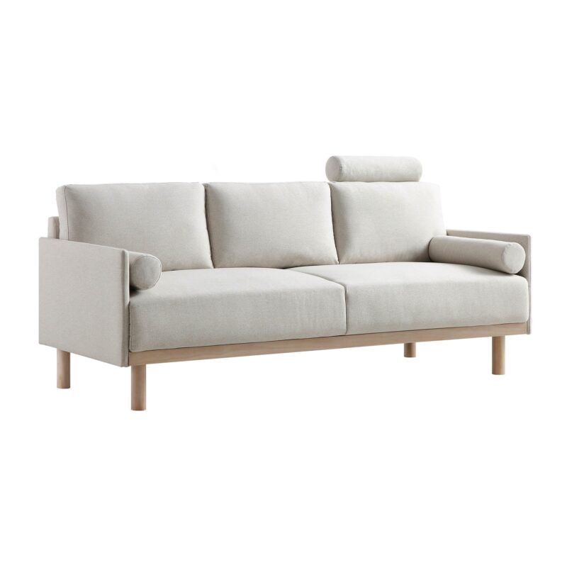 Timber Oatmeal Fabric Sofa, 3-Seater - Image 5