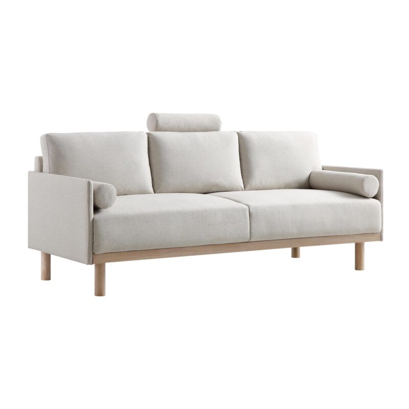 Timber Oatmeal Fabric Sofa, 3-Seater - Image 7