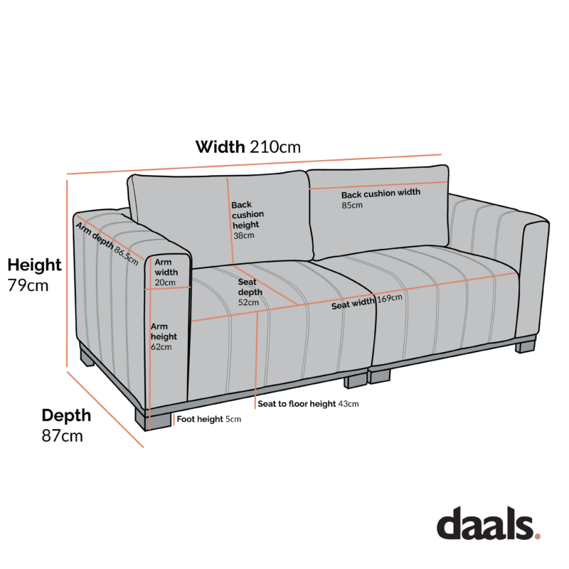Belsize Beige Boucle Sofa with Wooden Base, 3-Seater - Image 6