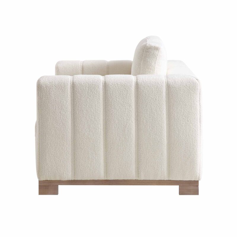 Belsize Beige Boucle Sofa with Wooden Base, 2-Seater - Image 8