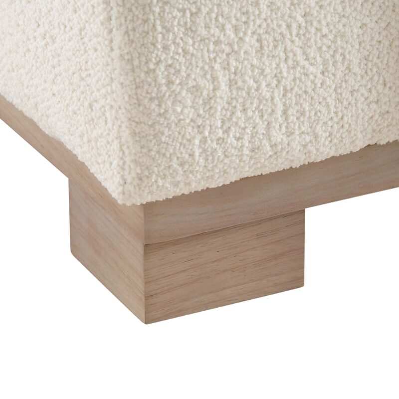 Belsize Beige Boucle Sofa with Wooden Base, 3-Seater - Image 13