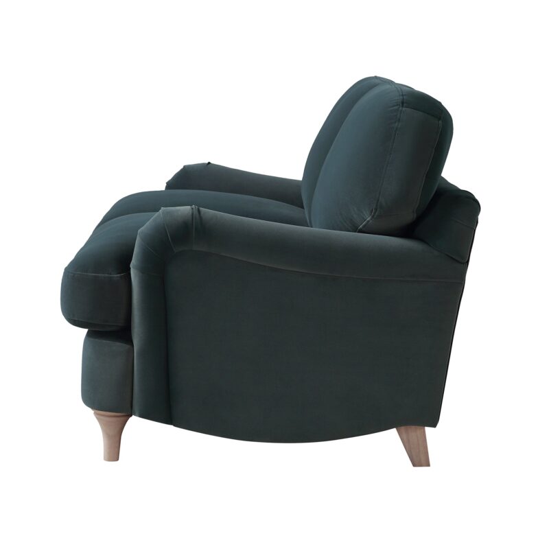 Daphnis Aegean Blue Velvet Sofa, 2-Seater - Image 7