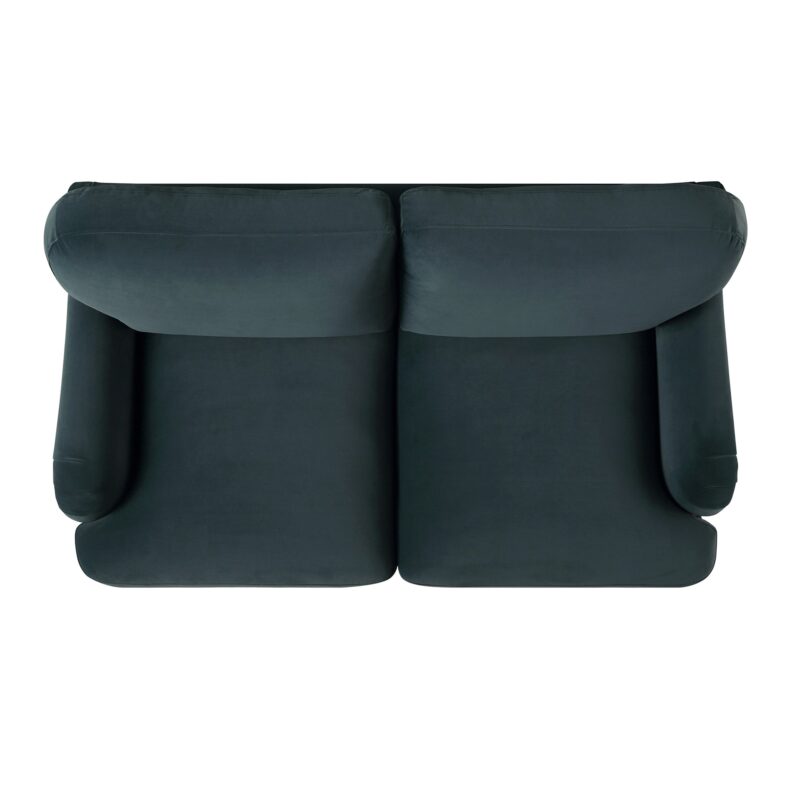 Daphnis Aegean Blue Velvet Sofa, 2-Seater - Image 8