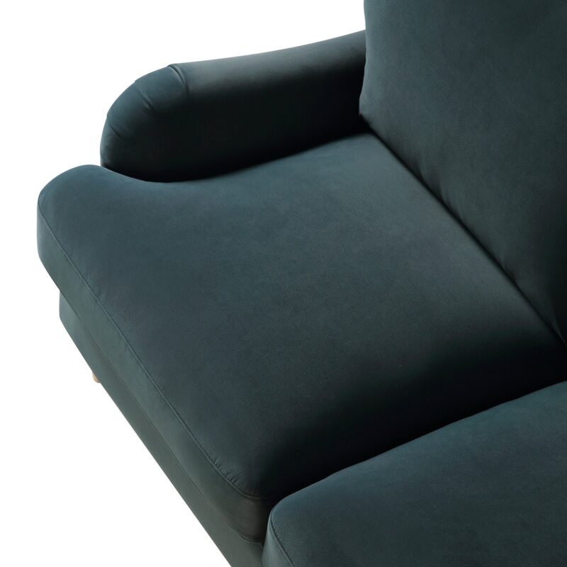 Daphnis Aegean Blue Velvet Sofa, 2-Seater - Image 10