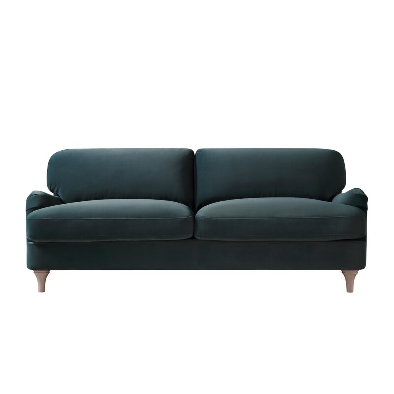 Daphnis Aegean Blue Velvet Sofa, 3-Seater - Image 6