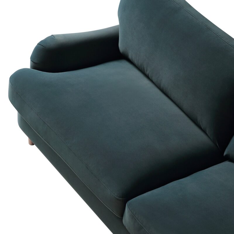 Daphnis Aegean Blue Velvet Sofa, 3-Seater - Image 13