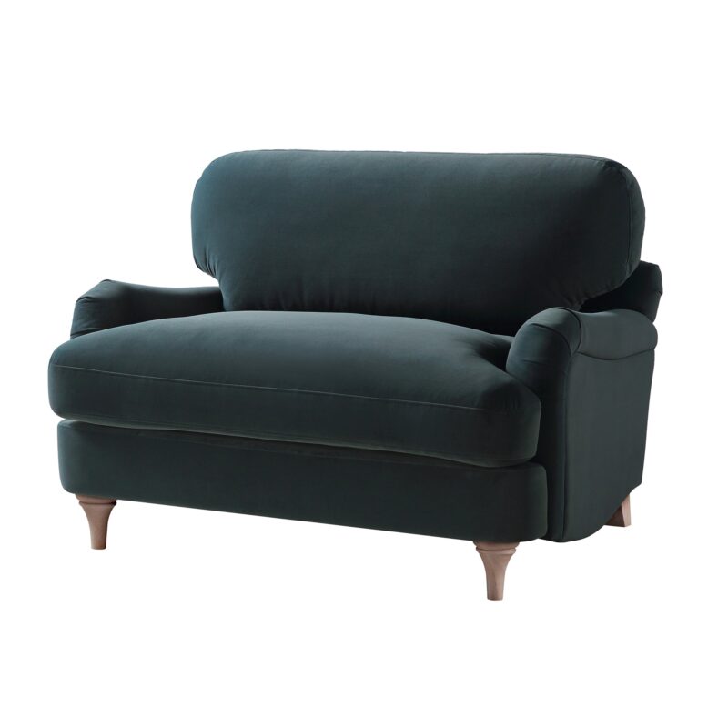 Daphnis Aegean Blue Velvet Sofa, Loveseat - Image 5
