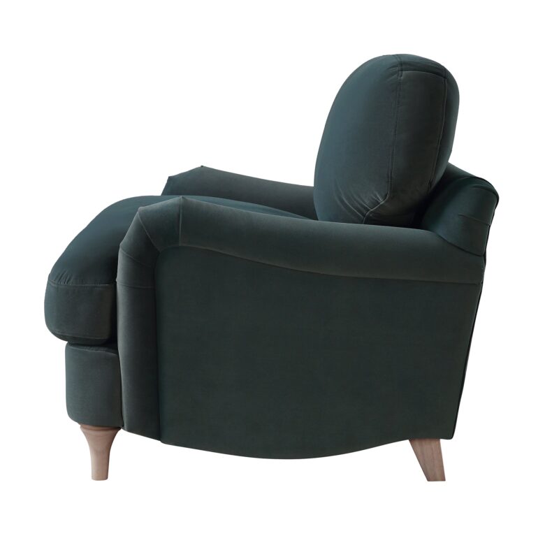 Daphnis Aegean Blue Velvet Sofa, Loveseat - Image 7