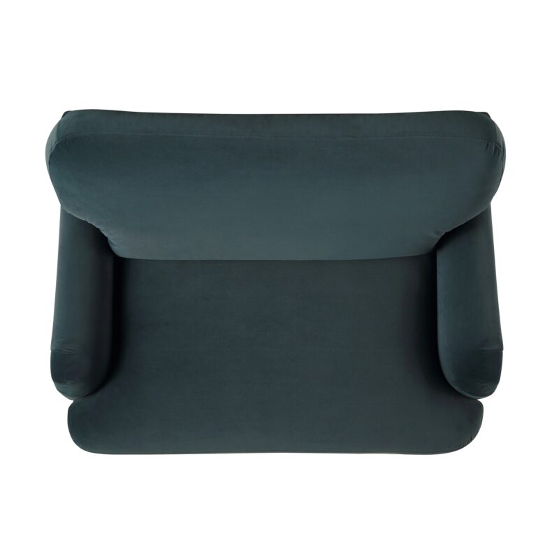 Daphnis Aegean Blue Velvet Sofa, Loveseat - Image 9