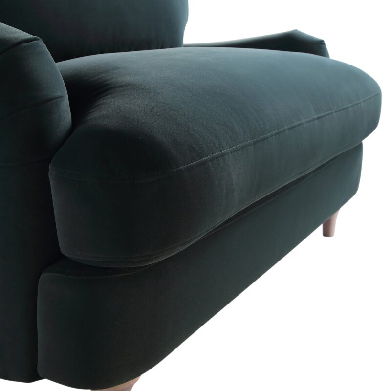 Daphnis Aegean Blue Velvet Sofa, Loveseat - Image 11