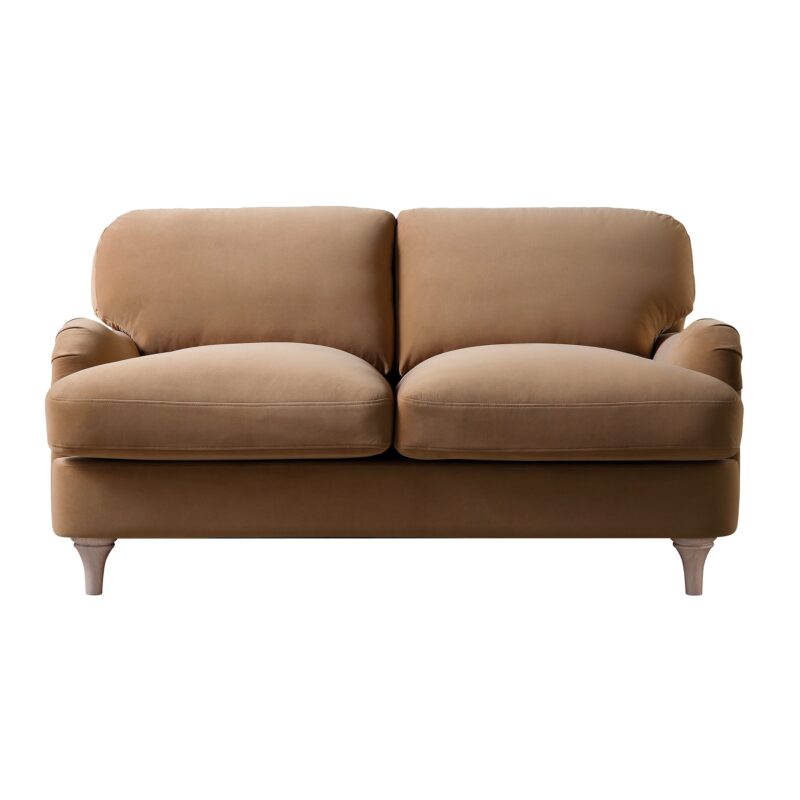 Daphnis Camel Velvet Sofa, 2-Seater - Image 4