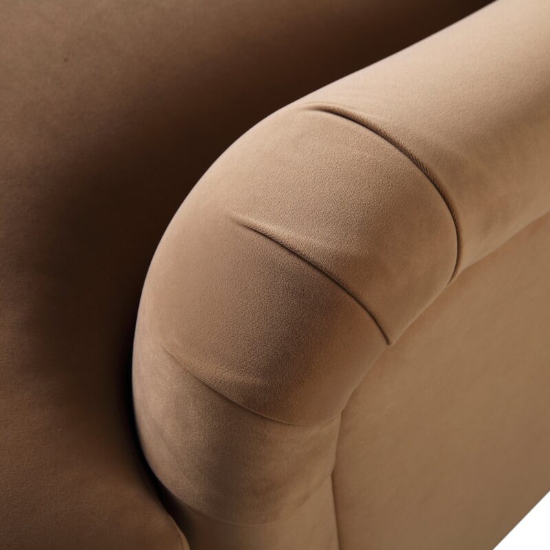 Daphnis Camel Velvet Sofa, 2-Seater - Image 11