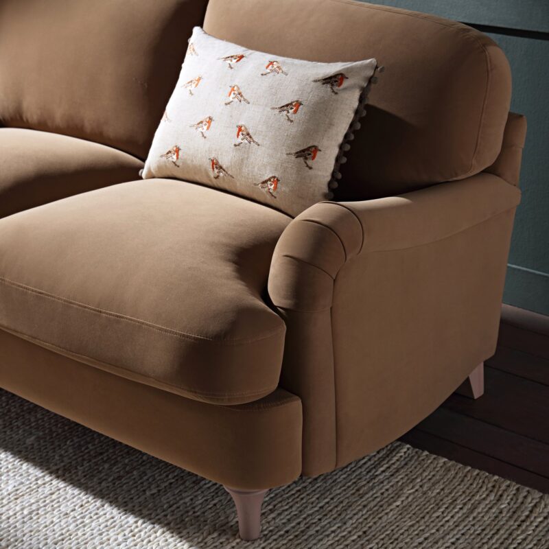 Daphnis Camel Velvet Sofa, 2-Seater - Image 3