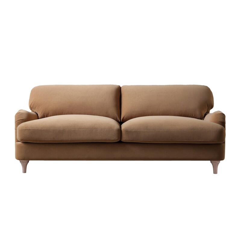 Daphnis Camel Velvet Sofa, 3-Seater - Image 5