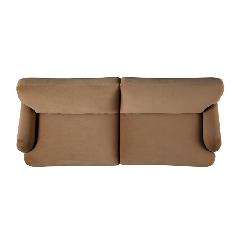 Daphnis Camel Velvet Sofa, 3-Seater - Image 9