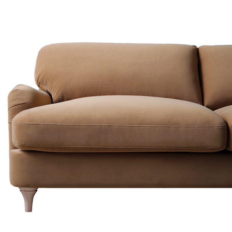 Daphnis Camel Velvet Sofa, 3-Seater - Image 11