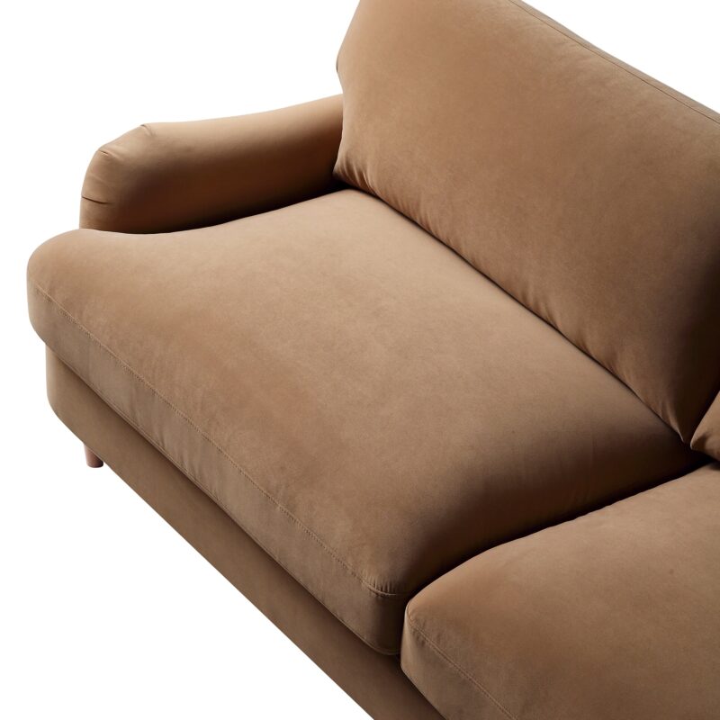 Daphnis Camel Velvet Sofa, 3-Seater - Image 12