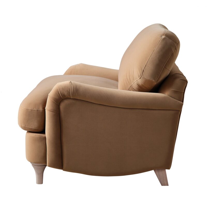 Daphnis Camel Velvet Sofa, Loveseat - Image 7