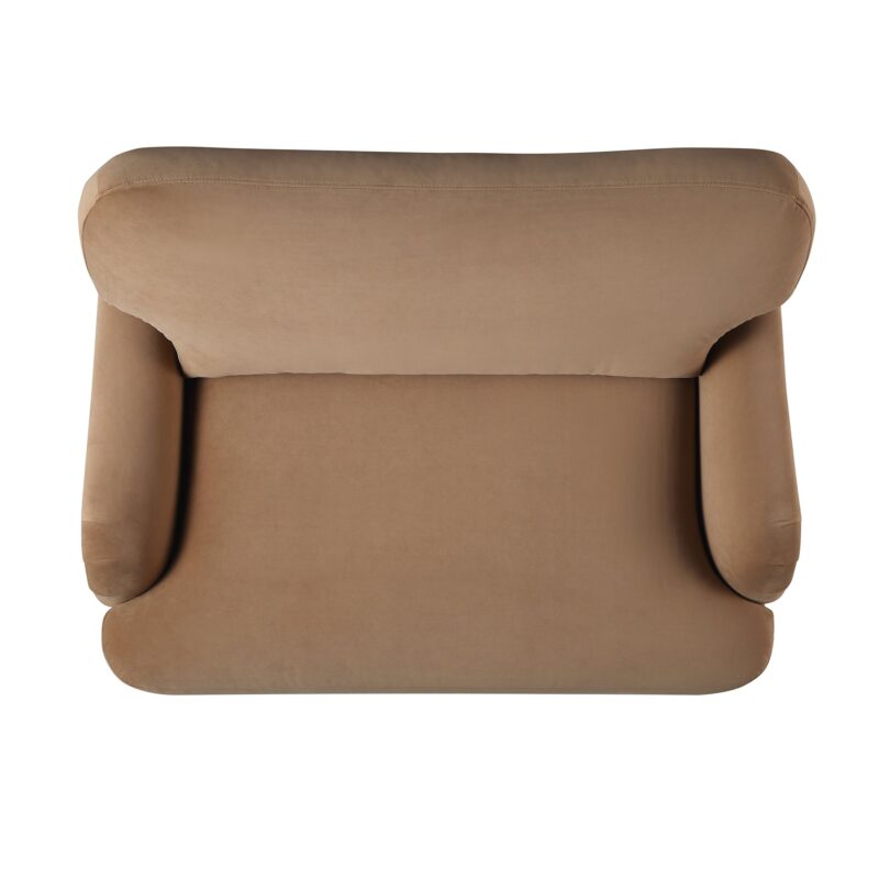 Daphnis Camel Velvet Sofa, Loveseat - Image 8