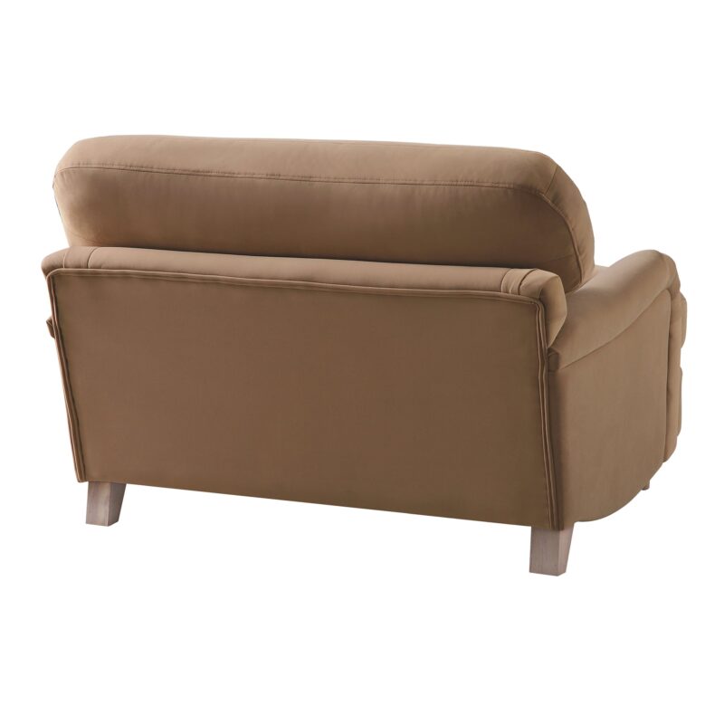 Daphnis Camel Velvet Sofa, Loveseat - Image 9