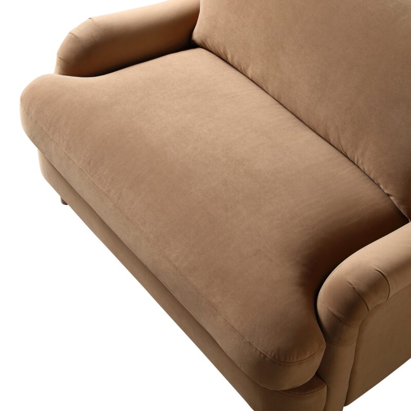 Daphnis Camel Velvet Sofa, Loveseat - Image 11
