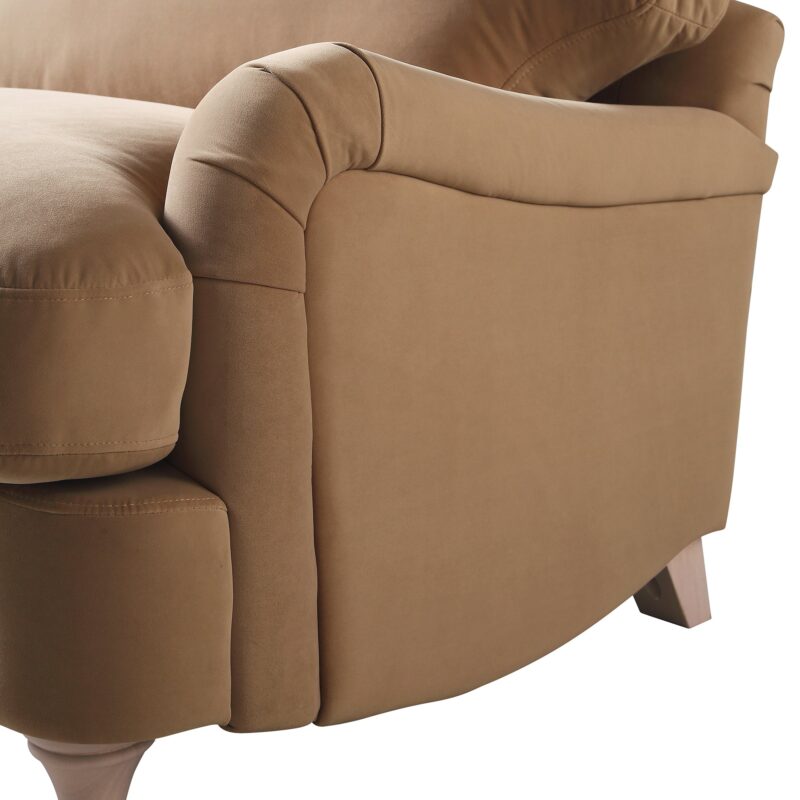 Daphnis Camel Velvet Sofa, Loveseat - Image 12