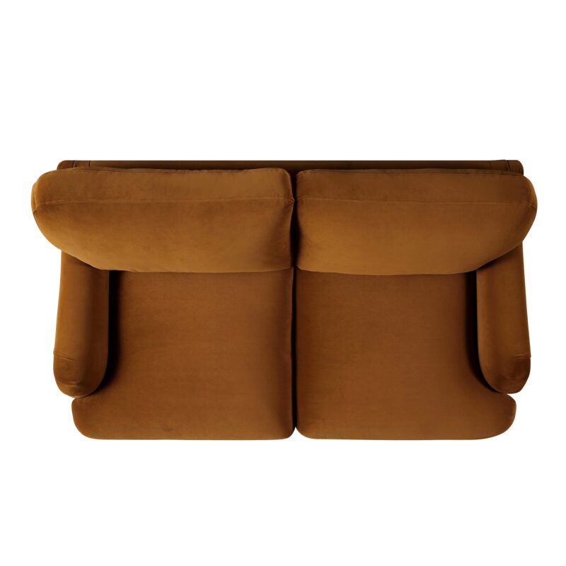 Daphnis Cinnamon Velvet Sofa, 2-Seater - Image 9