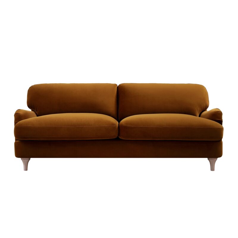 Daphnis Cinnamon Velvet Sofa, 3-Seater - Image 5