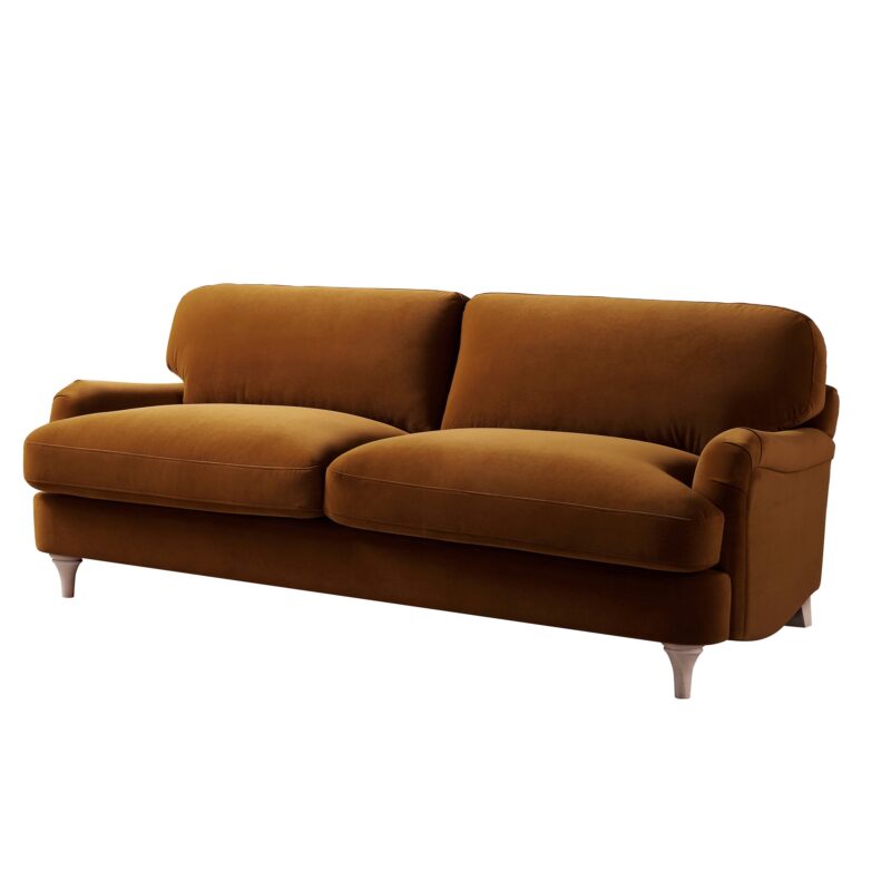 Daphnis Cinnamon Velvet Sofa, 3-Seater - Image 6