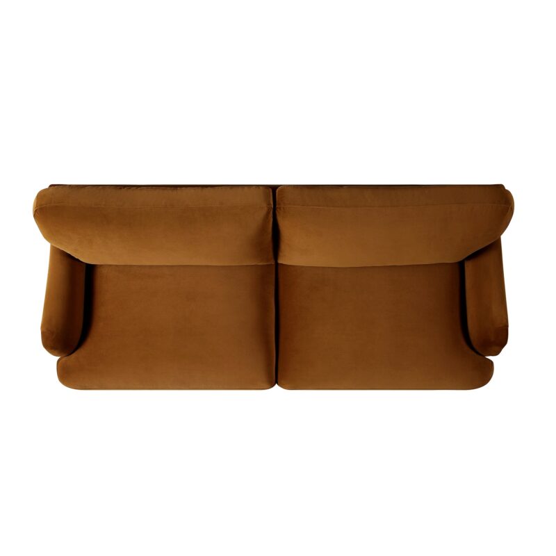 Daphnis Cinnamon Velvet Sofa, 3-Seater - Image 10