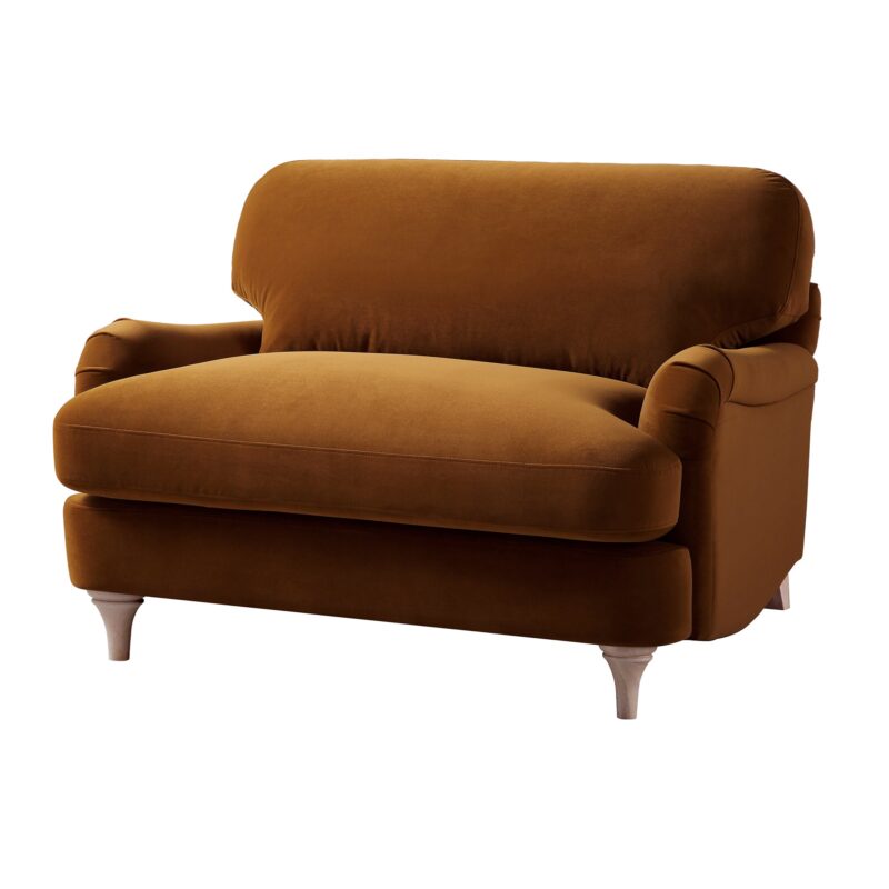 Daphnis Cinnamon Velvet Sofa, Loveseat - Image 5
