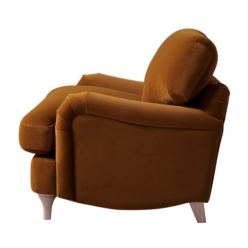 Daphnis Cinnamon Velvet Sofa, Loveseat - Image 7