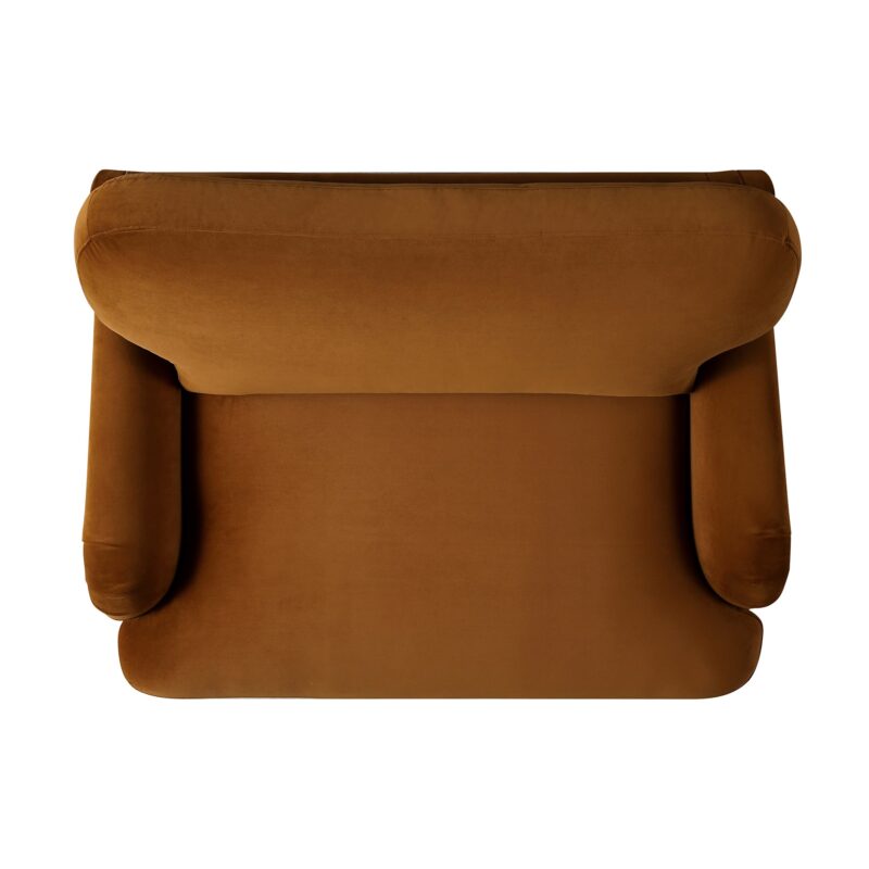 Daphnis Cinnamon Velvet Sofa, Loveseat - Image 9
