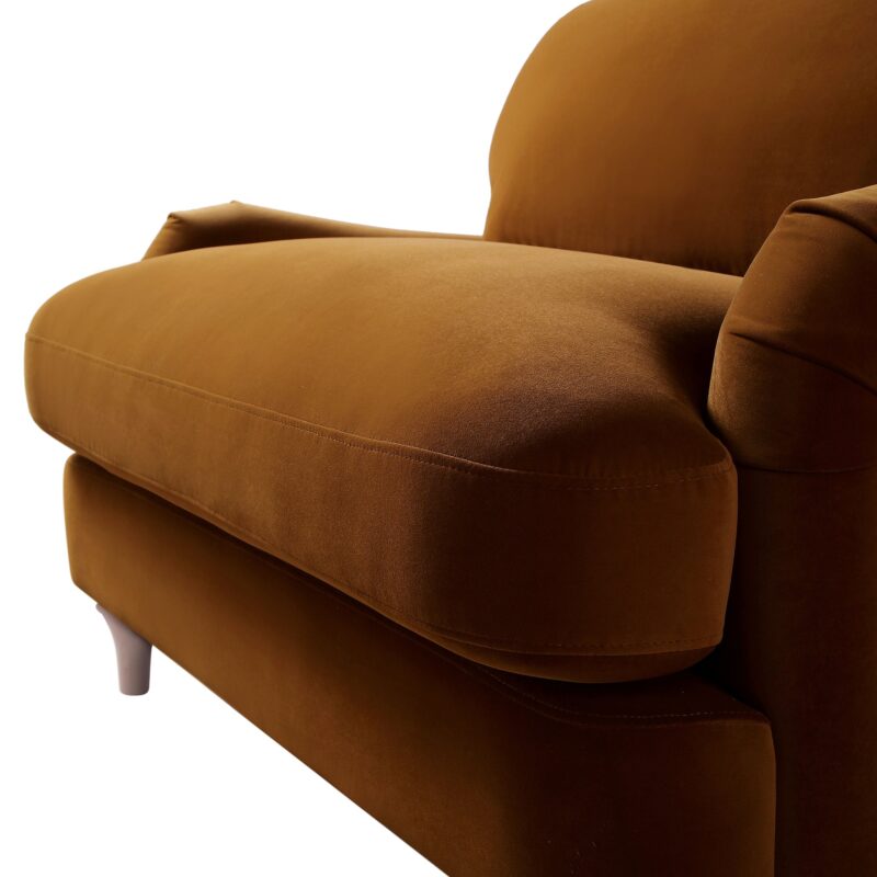 Daphnis Cinnamon Velvet Sofa, Loveseat - Image 11